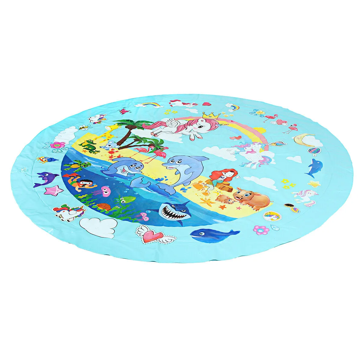 67inch Water Sprinkler Play Mat Summer Garden Sprinkler Pad Family Activities