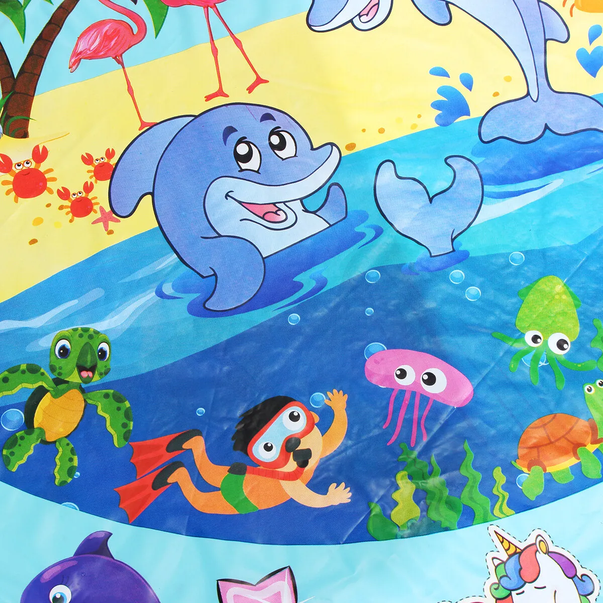 67inch Water Sprinkler Play Mat Summer Garden Sprinkler Pad Family Activities