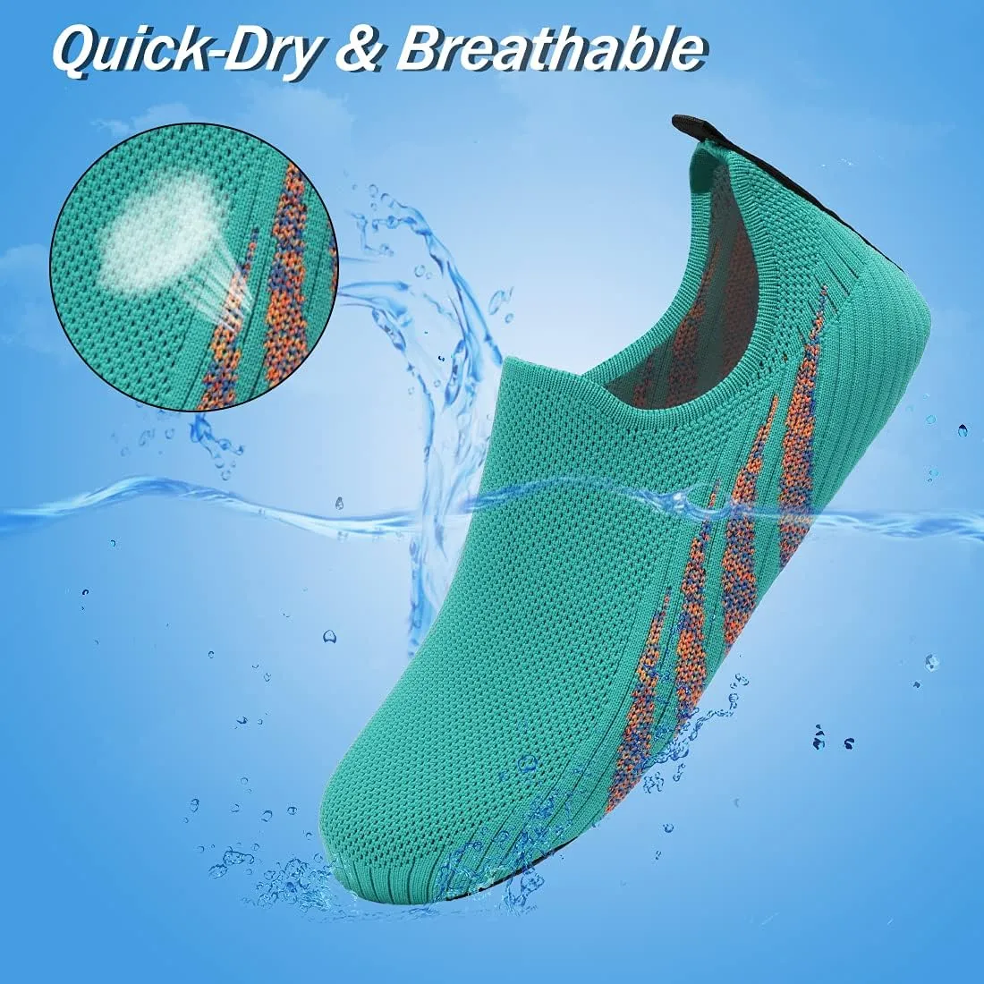 ANLUKE Womens Mens Water Shoes Barefoot Quick-Dry Aqua Socks for Beach Swim Surf Water Sport