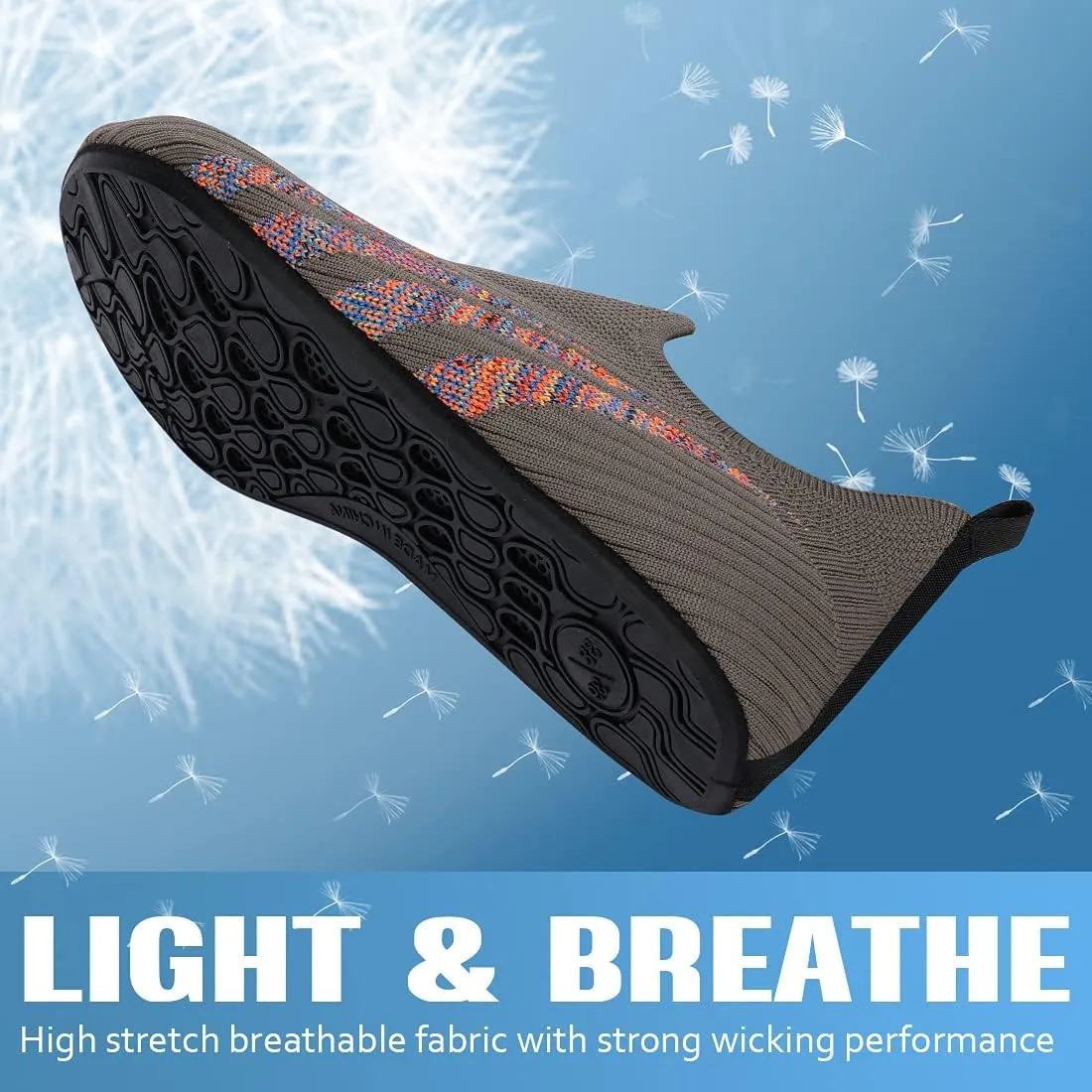 ANLUKE Womens Mens Water Shoes Barefoot Quick-Dry Aqua Socks for Beach Swim Surf Water Sport