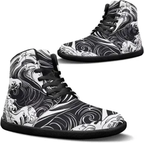 Binienty Mens Barefoot Shoes High Top Womens Minimalist Trail Running Barefoot Shoes Wide Toe Box