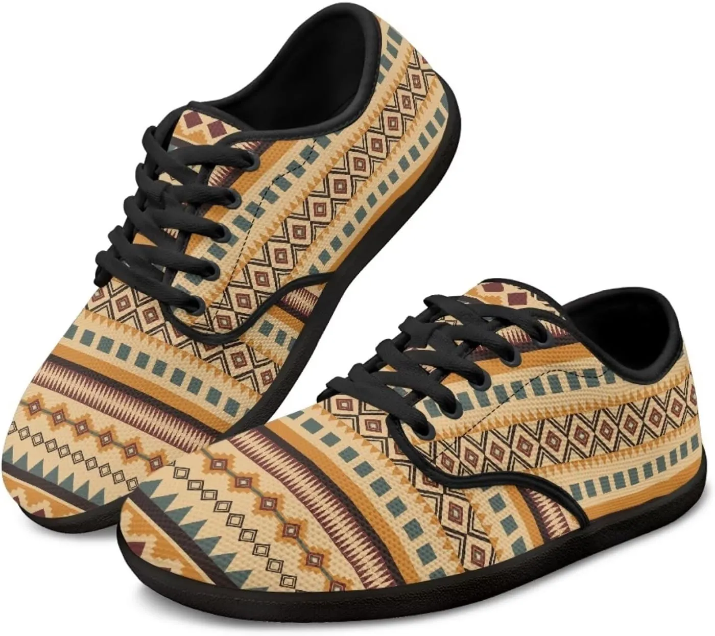 Binienty Women's Minimalist Barefoot Shoes Casual Lace up Walking Sneakers Non Slip Trail Running Shoe Outdoors