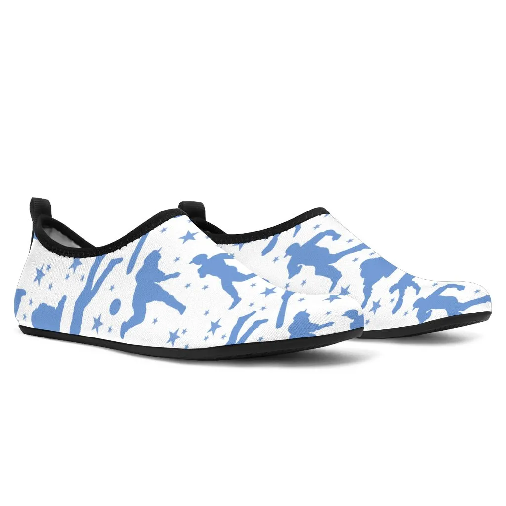 Blue Baseball Players Aqua Shoes