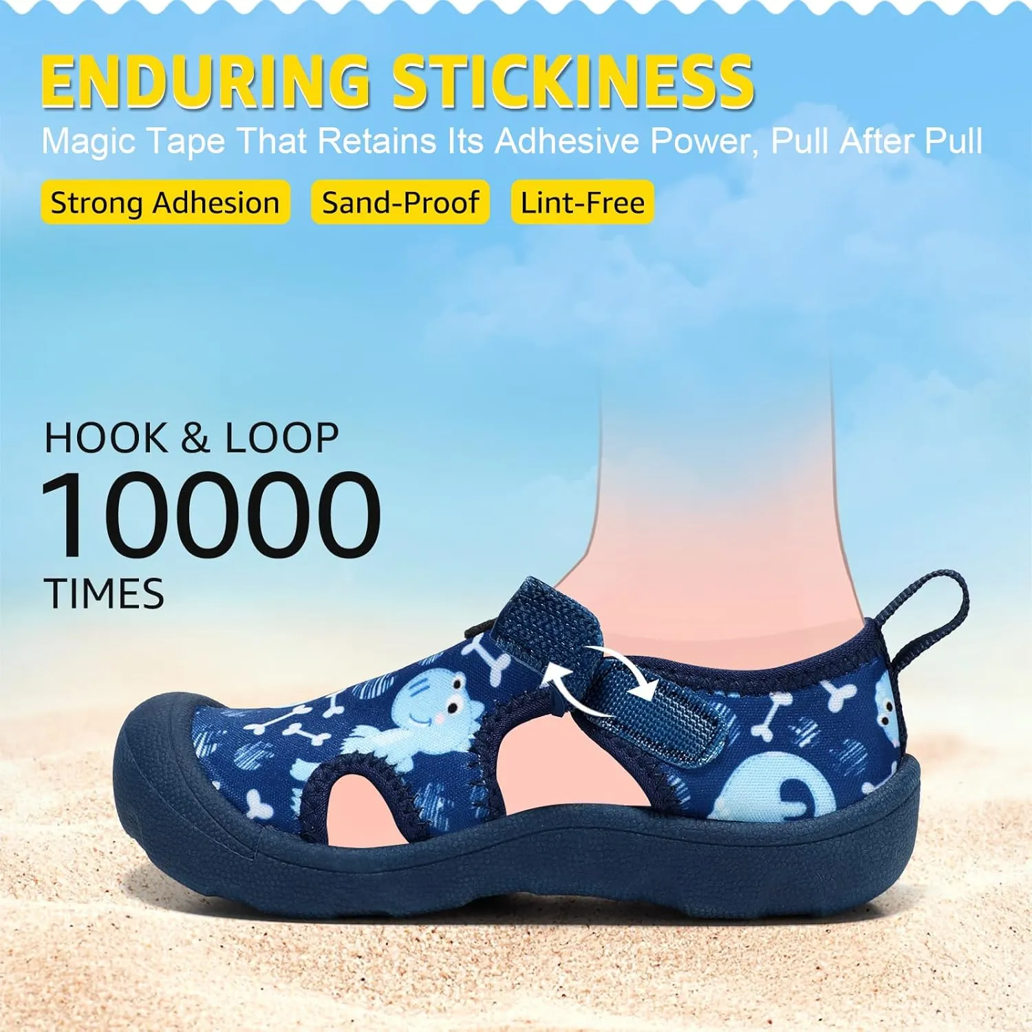 Boys Girls Water Shoes Quick-Dry Wide Toe Box Shoes Toddler Cute Beach Swim Pool Shoes(Toddler/Little Kid)