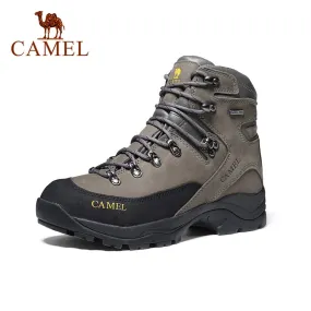 CAMEL Men Hiking Shoes Anti slip Genuine Leather Damping Tactical Warm