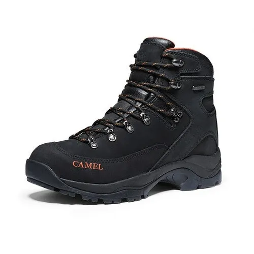 CAMEL Men Hiking Shoes Anti slip Genuine Leather Damping Tactical Warm