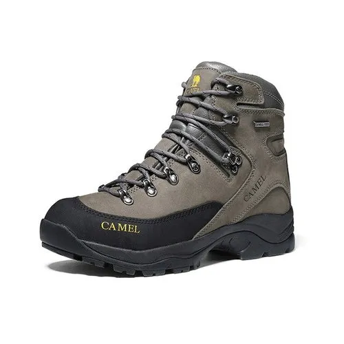 CAMEL Men Hiking Shoes Anti slip Genuine Leather Damping Tactical Warm