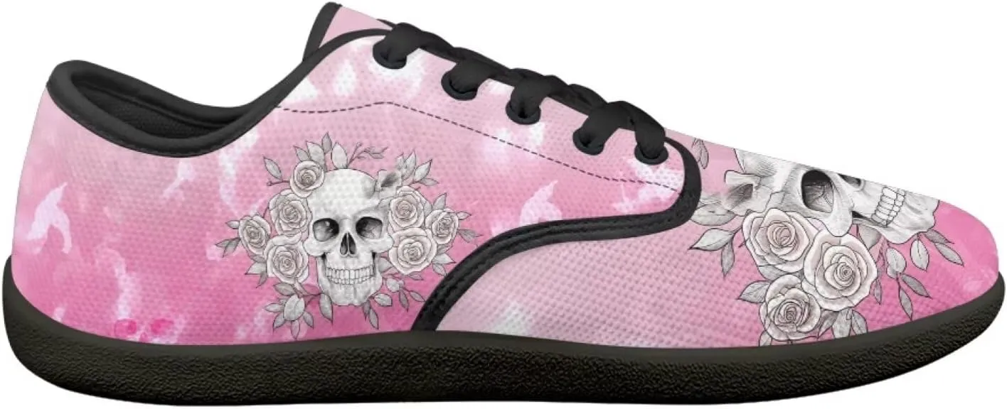 Customized Skull Walking Barefoot Shoes Slip On Business Flats Work Loafers Sneakers for Women Men