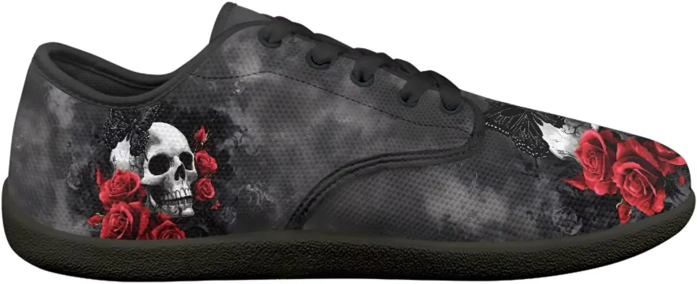 Customized Skull Walking Barefoot Shoes Slip On Business Flats Work Loafers Sneakers for Women Men