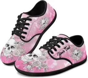 Customized Skull Walking Barefoot Shoes Slip On Business Flats Work Loafers Sneakers for Women Men