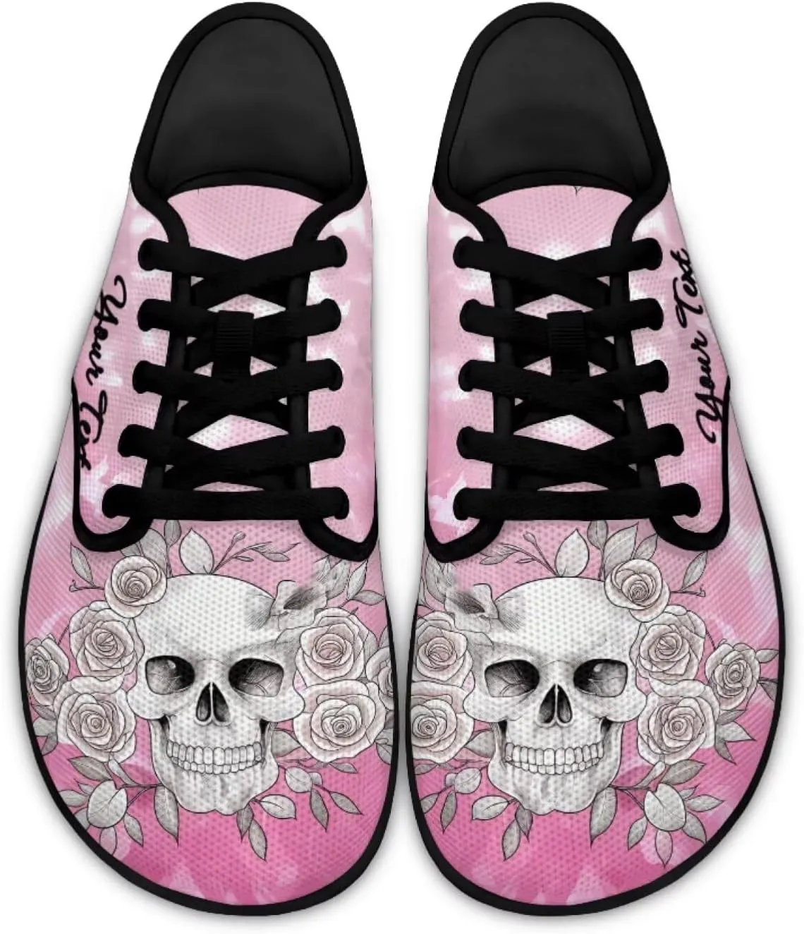 Customized Skull Walking Barefoot Shoes Slip On Business Flats Work Loafers Sneakers for Women Men