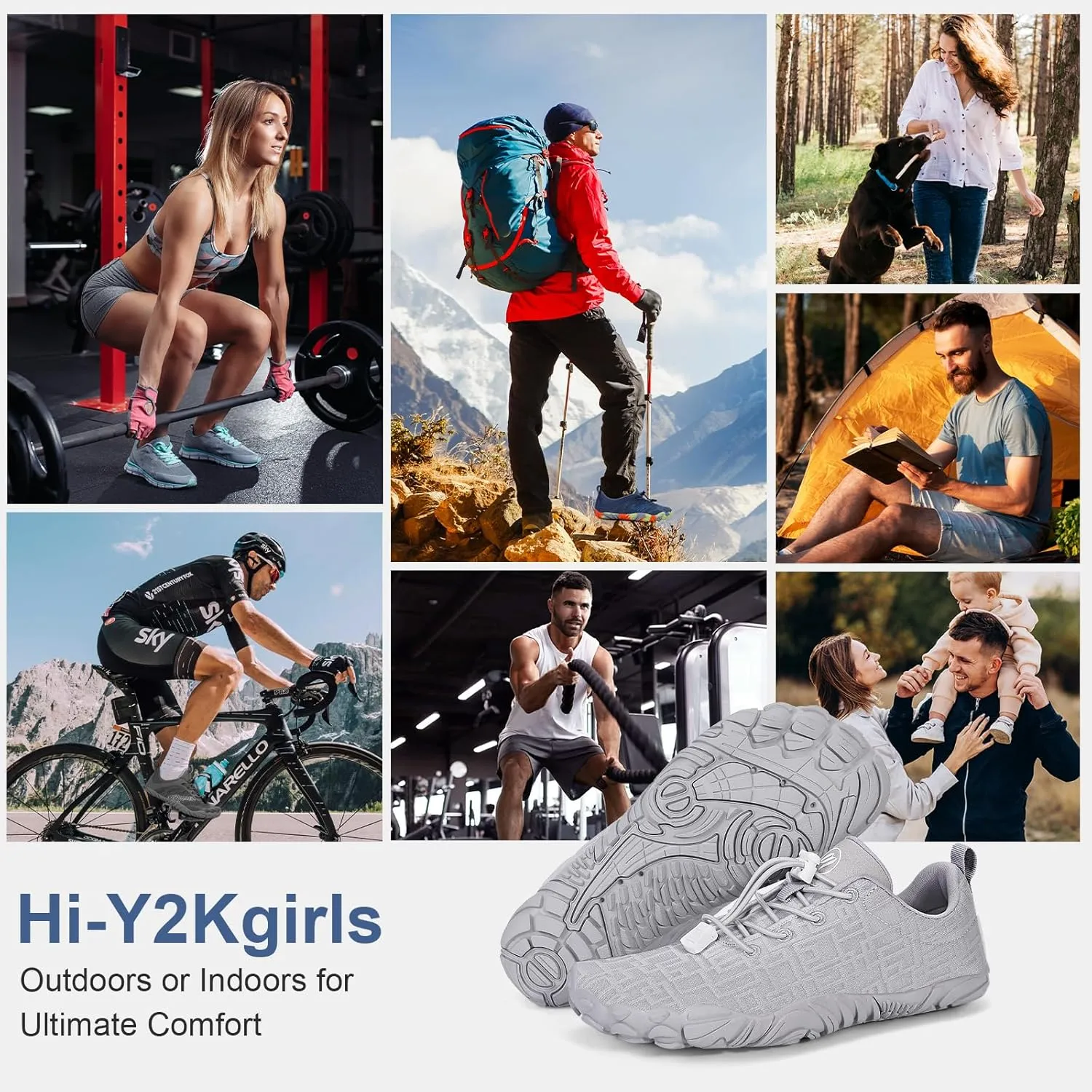 Hike Barefoot Shoes Women Men with Wide Toe Box Footwear Healthy Non-Slip Hike Beach Pool Aqua Swim Surf Hiking Running Athletic Water Shoe