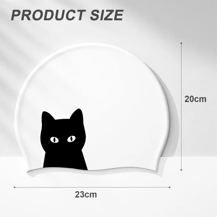Hy08 Cute Cartoon Print Silicone Swimming Cap, Spec: Little Squirrel