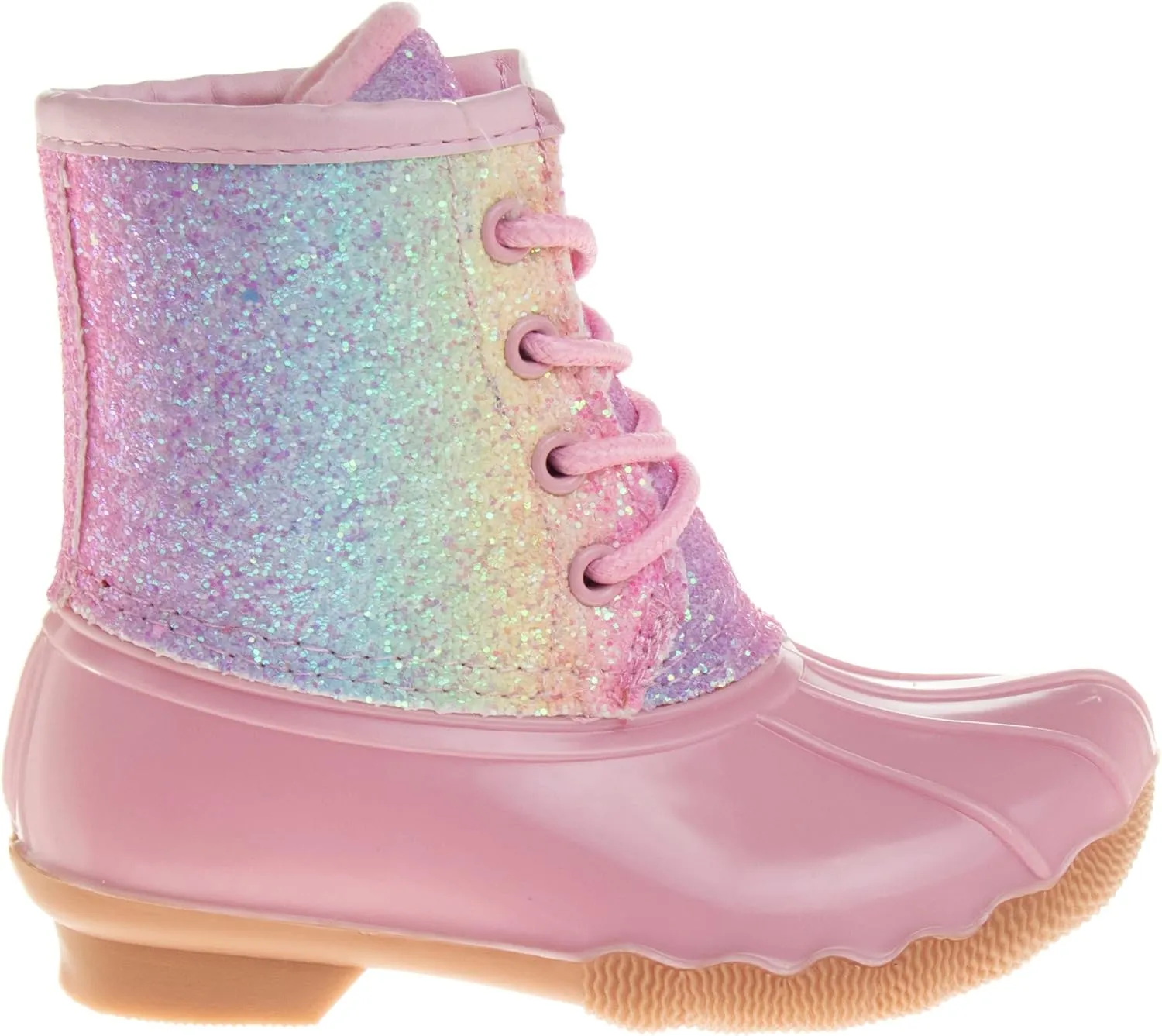 Josmo Unisex-Child Girls Winter Outdoor Snow Rain Lace-up Duck Boots