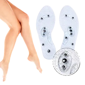 Magnetic acupressure foot insoles