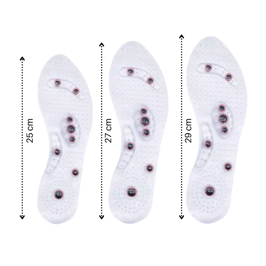 Magnetic acupressure foot insoles