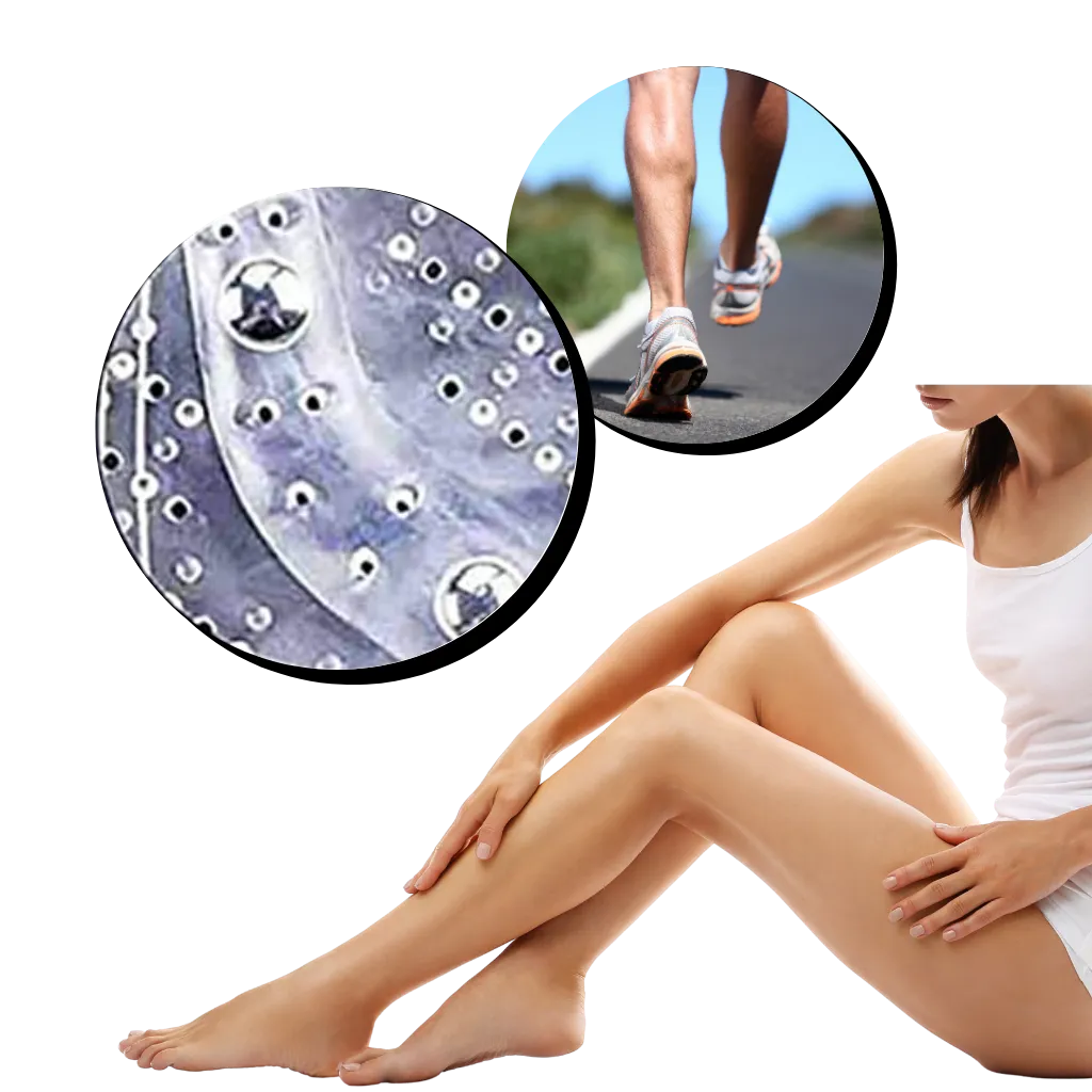 Magnetic acupressure foot insoles