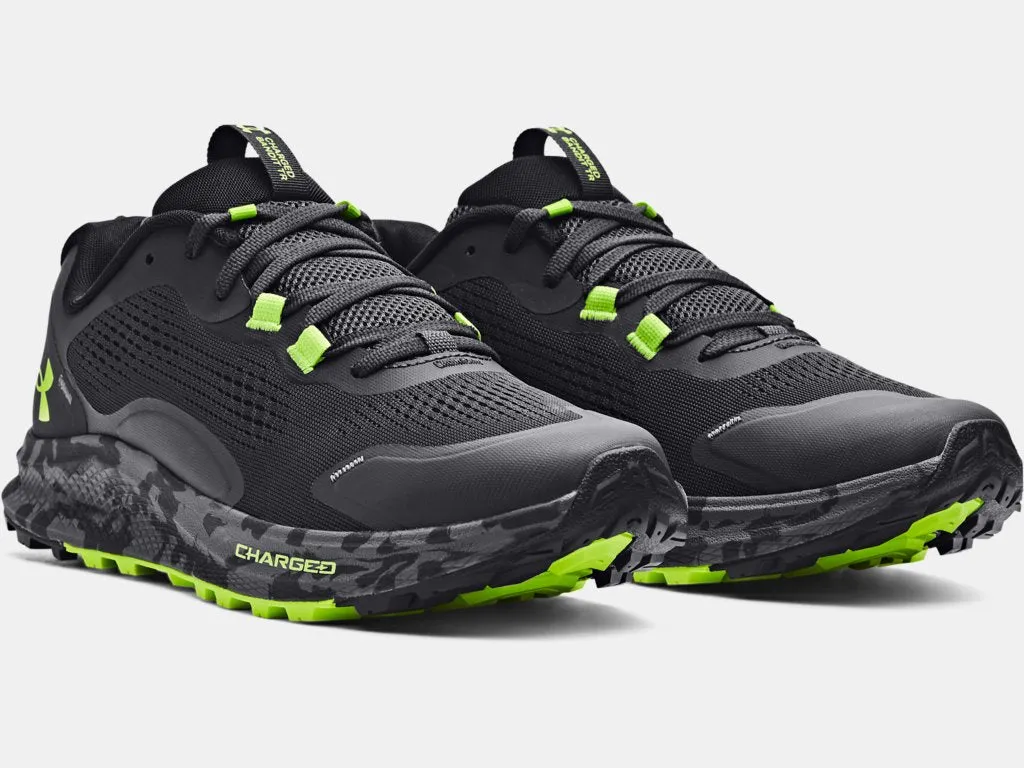 Men's UA Charged Bandit Trail 2 Running Shoe - Jet Gray/Black/Lime Surge