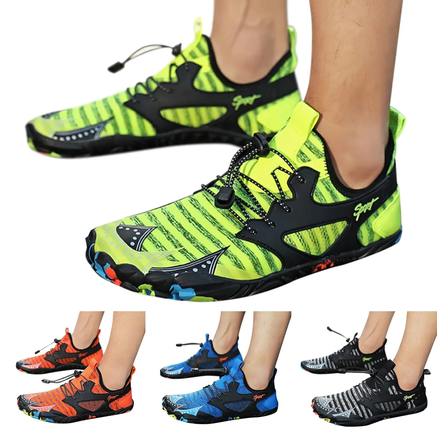 Mens Water Shoes Size 9 Wide Arch Support Quick Dry Aqua Sock Water Hiking Shoes for Women Non Slip Wide Water Shoes Hiking Sandals for Men Non Slip Shoes for Beach Swim Pool River Boating Surf