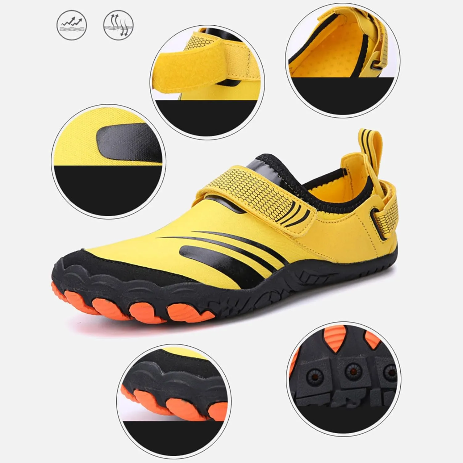 Mens Womens Aqua Shoes Quick Dry Water Swim Beach Pool Surf Hiking Kayaking Diving Yoga Barefoot Outdoor Sports Breathable