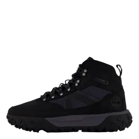 Mid Lace Up Waterproof Hiking  Jet Black