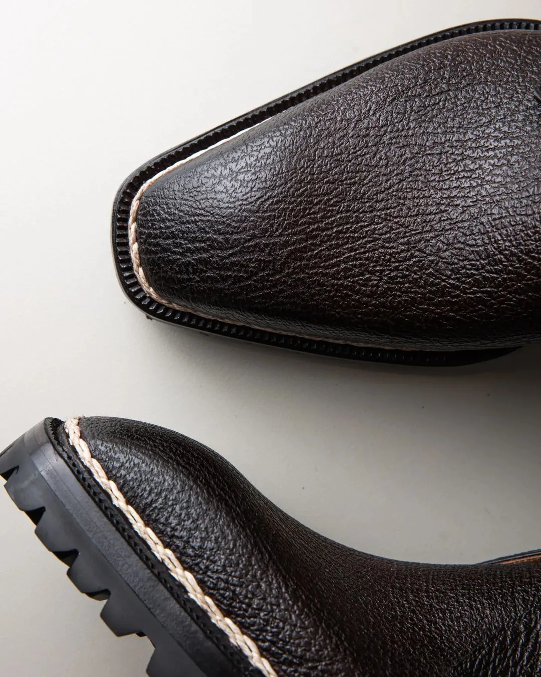Norwegian Welted Brown Leather Pernik Chukka Chunky Boots with Track Sole - AW24 - Hiking and Trekking Boots