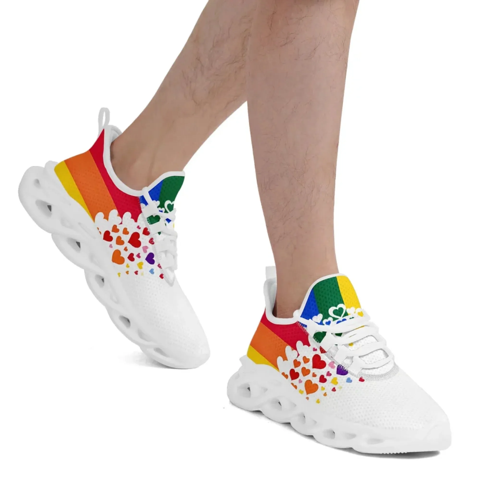 Personalized Pride Moon Sneakers, Custom LGBTQ  Themed Shoes, Stylish & Supportive Shoes, Unisex Walking Shoes