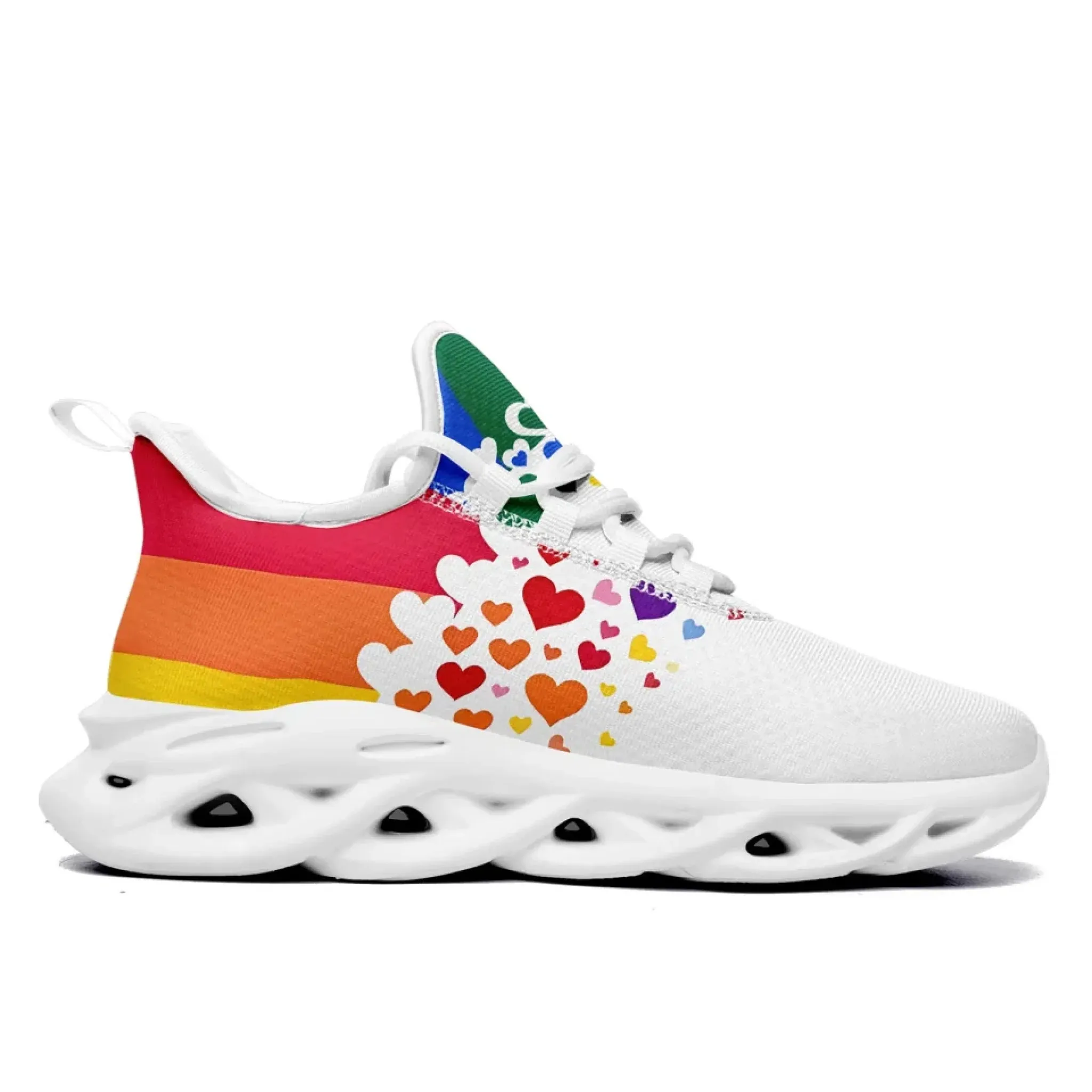 Personalized Pride Moon Sneakers, Custom LGBTQ  Themed Shoes, Stylish & Supportive Shoes, Unisex Walking Shoes