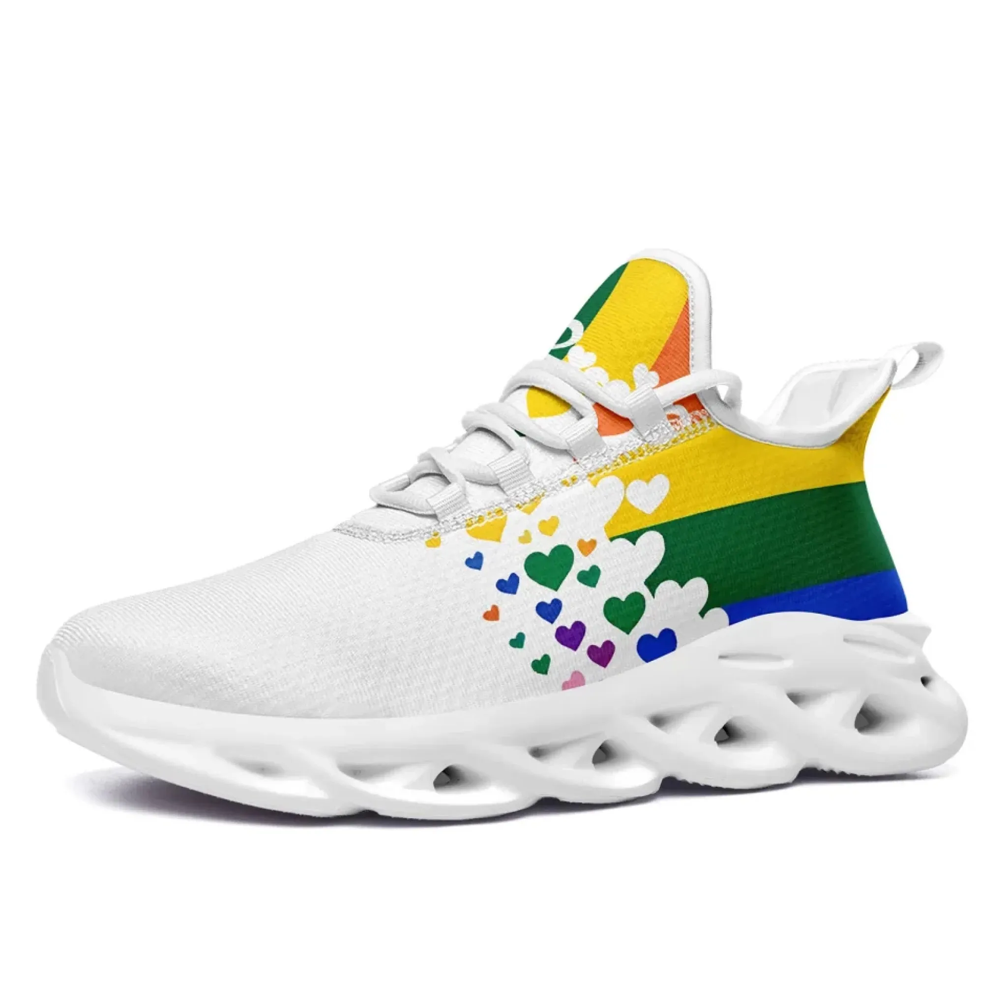 Personalized Pride Moon Sneakers, Custom LGBTQ  Themed Shoes, Stylish & Supportive Shoes, Unisex Walking Shoes