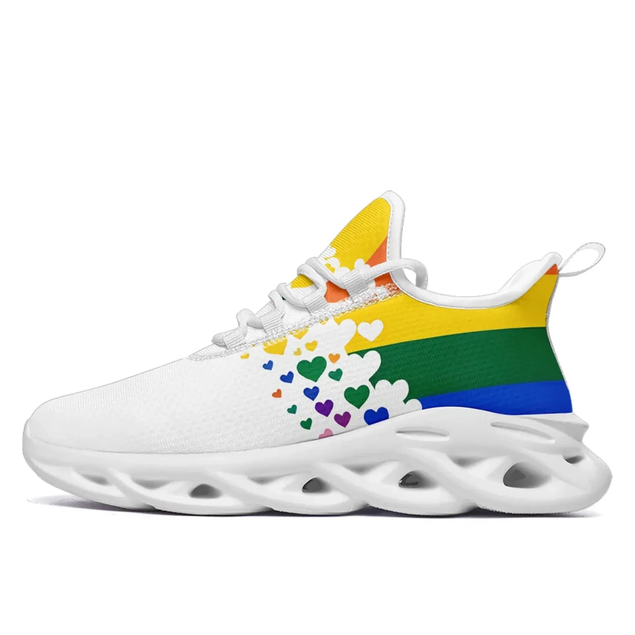 Personalized Pride Moon Sneakers, Custom LGBTQ  Themed Shoes, Stylish & Supportive Shoes, Unisex Walking Shoes