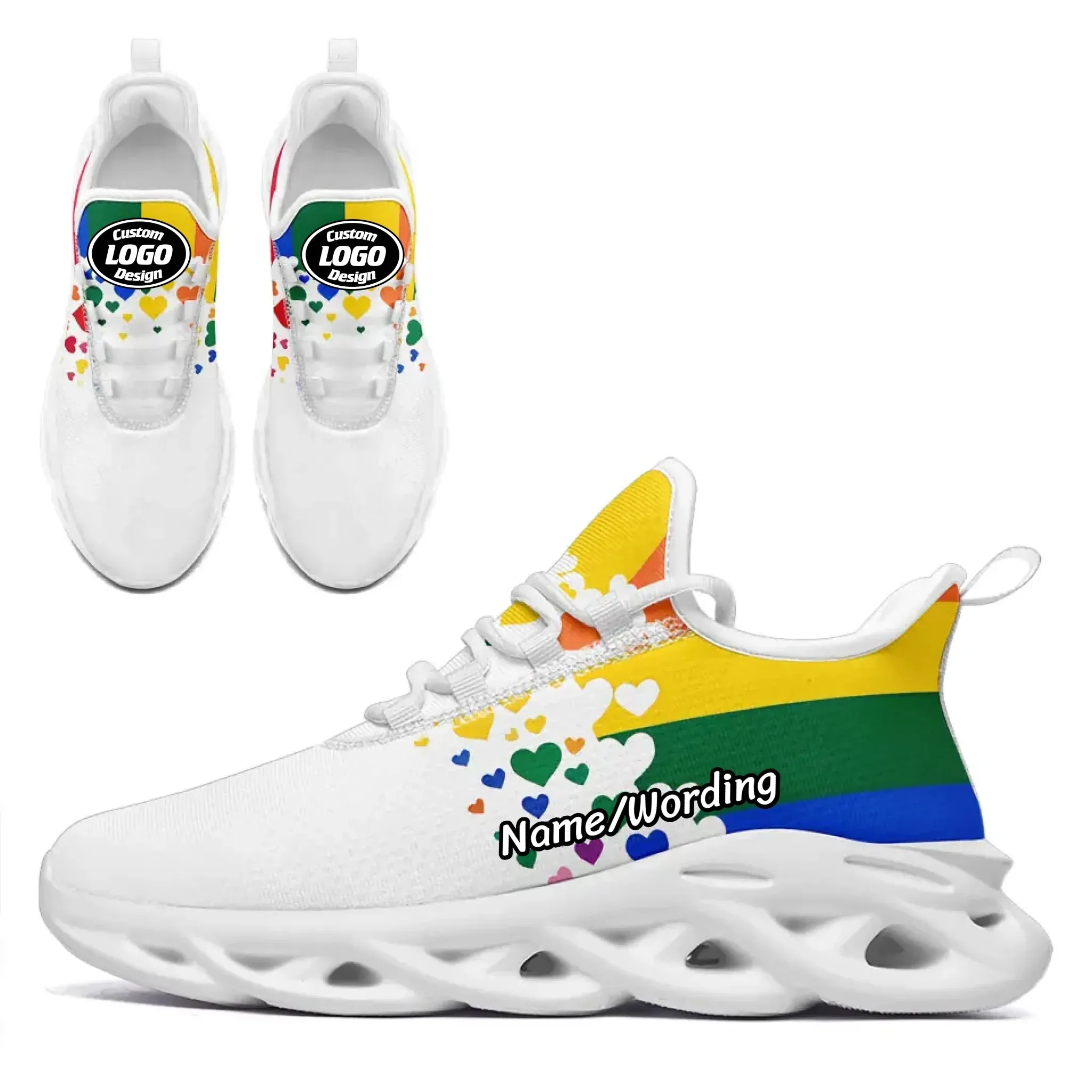 Personalized Pride Moon Sneakers, Custom LGBTQ  Themed Shoes, Stylish & Supportive Shoes, Unisex Walking Shoes