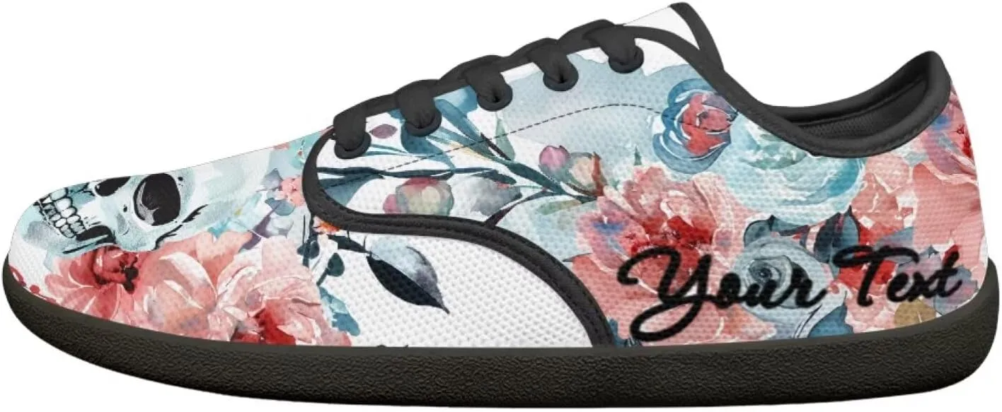 Personalized Skull Running Sneaker Tennis Shoes for Women Men Driving Loafer Flat Walking Sneakers