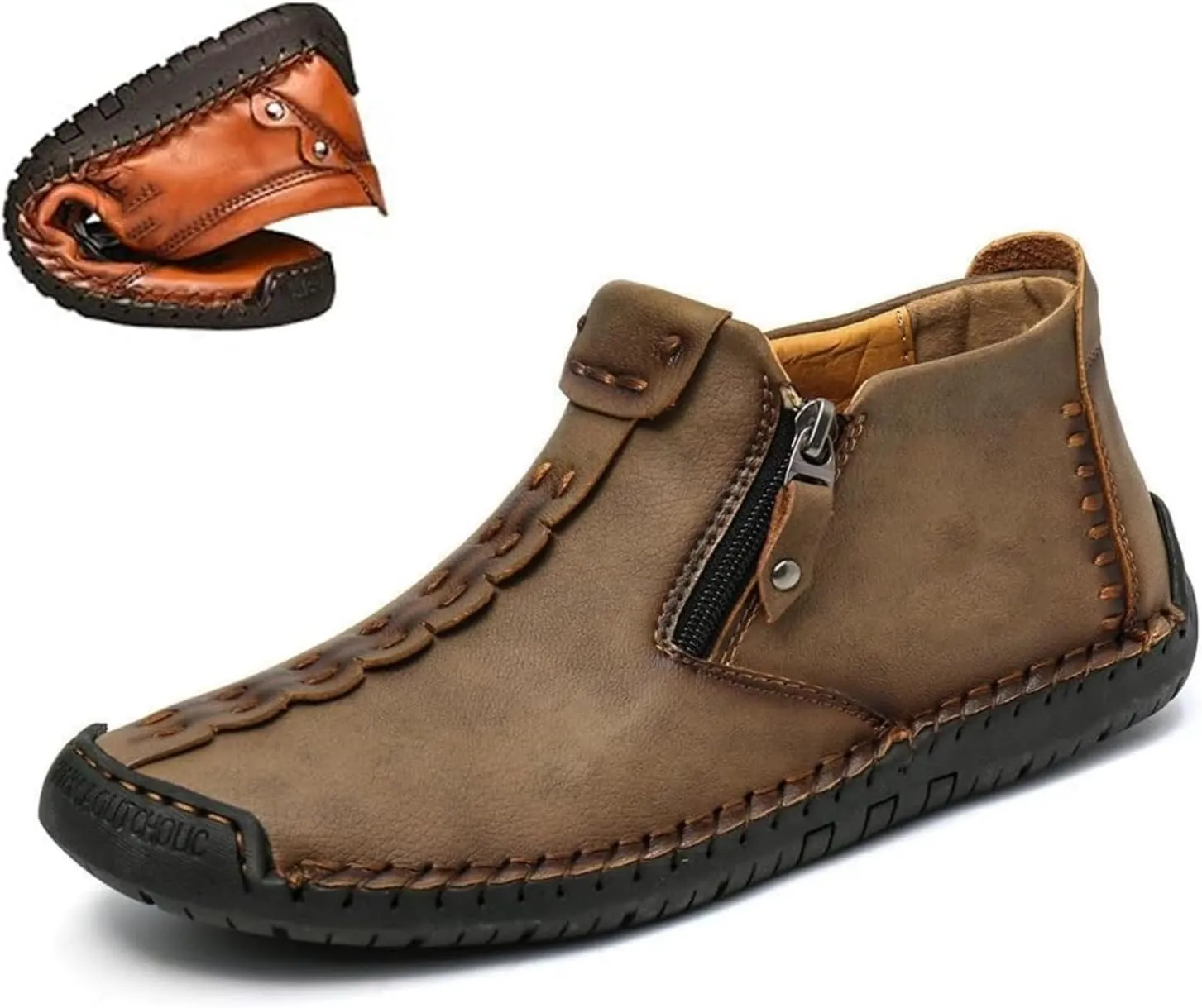 Phanile Mens Shoes, Men's Outdoor Comfy Arch Support Waterproof Walking Shoes, Orthopedic Sneakers Slip on Loafers