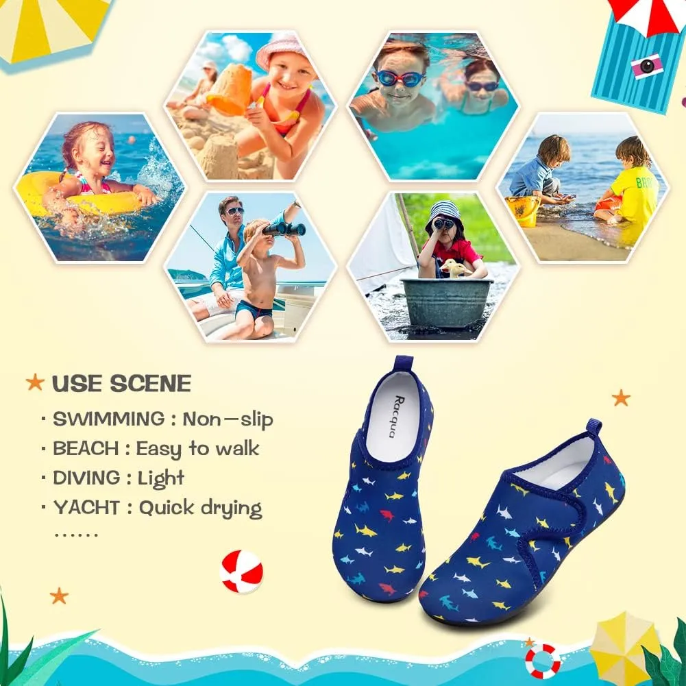 Racqua Kids Water Shoes Lightweight Beach Swim Quick Dry Sports Aqua Socks