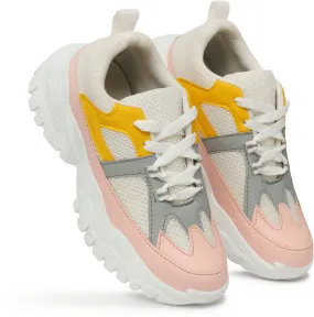 SHOE BLATE Women and Girls Latest Collection Stylish Casual Shoes Sneakers Sneakers For Women (Pink , 8)