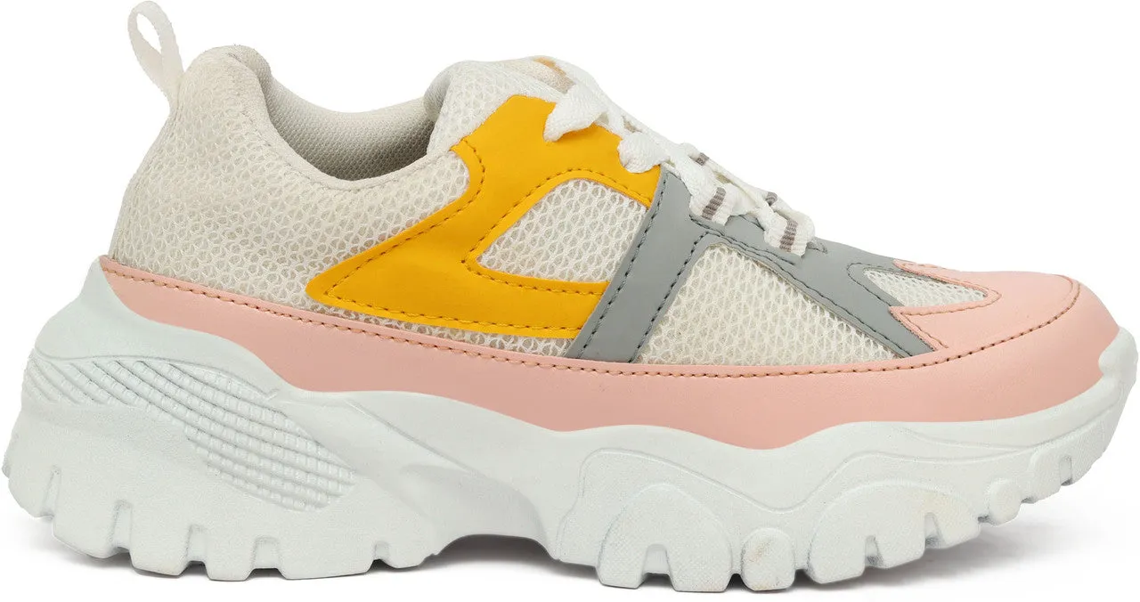 SHOE BLATE Women and Girls Latest Collection Stylish Casual Shoes Sneakers Sneakers For Women (Pink , 8)