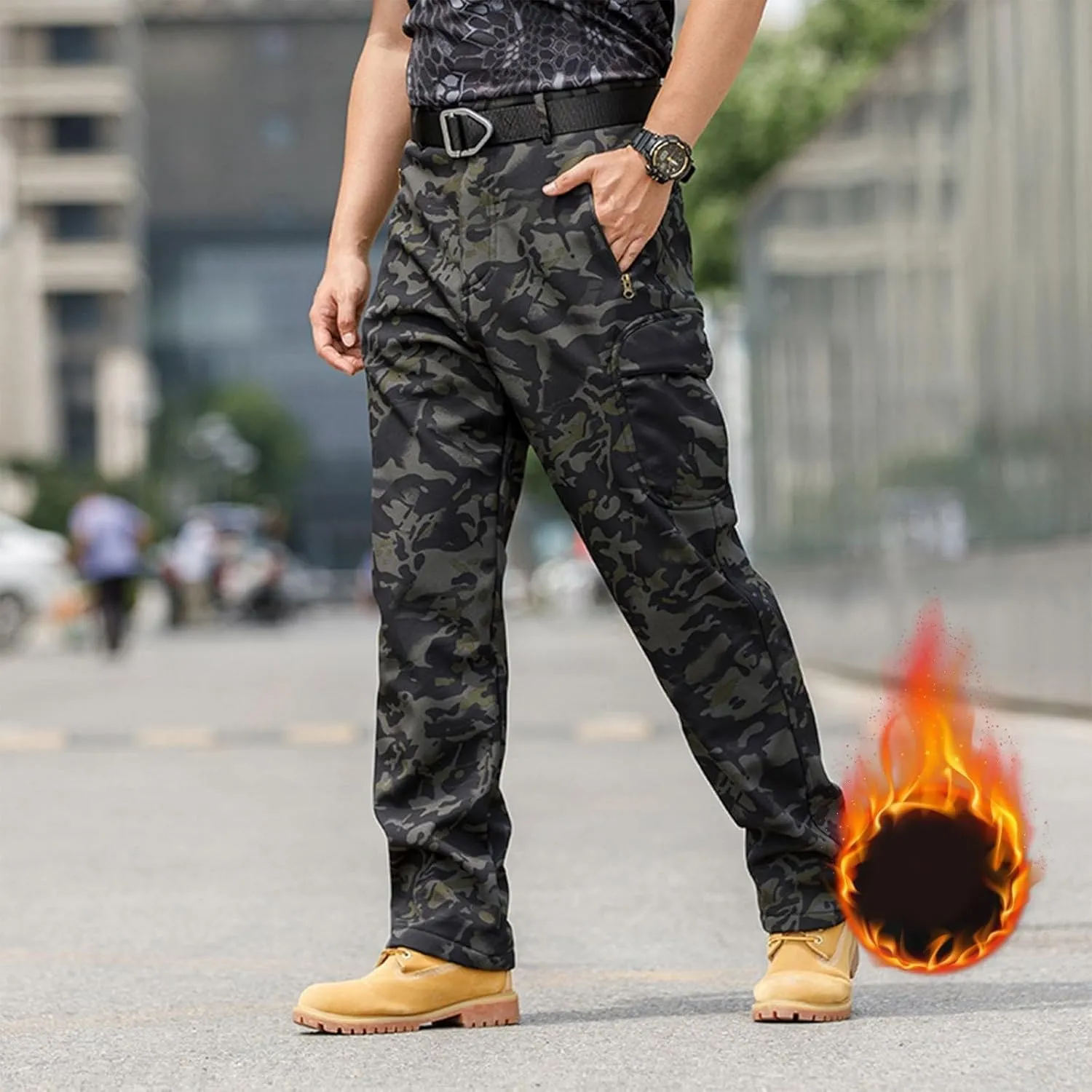 Tactical Hiking Cargo Pants for Men Ripstop Waterproof Stretch Pants Quick Dry Relaxed Fit Utility Outdoor Apparel
