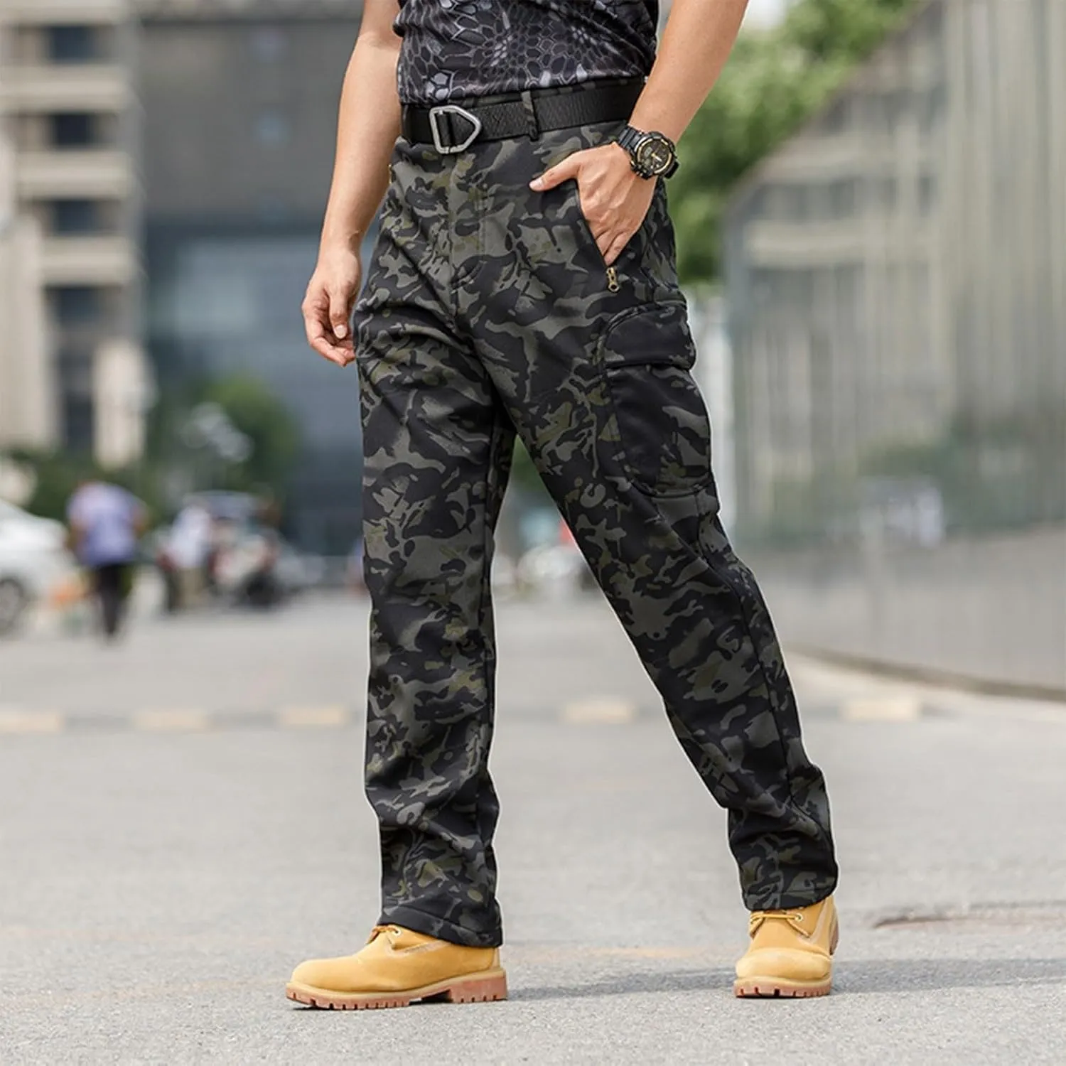 Tactical Hiking Cargo Pants for Men Ripstop Waterproof Stretch Pants Quick Dry Relaxed Fit Utility Outdoor Apparel