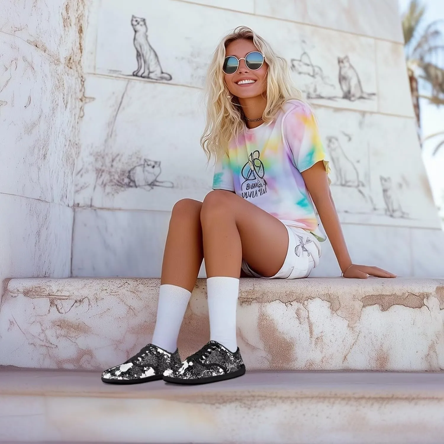 Unisex Custom Running Sneakers Walking Shoes Work Loafers Design Your Own Text/Name for Women Men