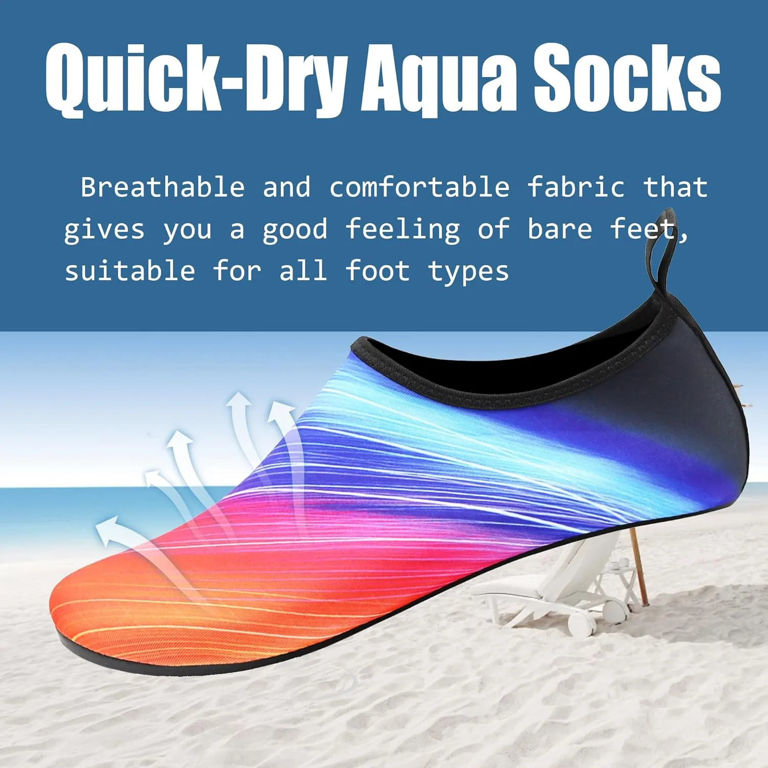 Water Shoes for Women Quick-Dry Aqua Socks Men Barefoot Shoes Swim Beach Accessories Slip-On Yoga Surf Aquatic Sports