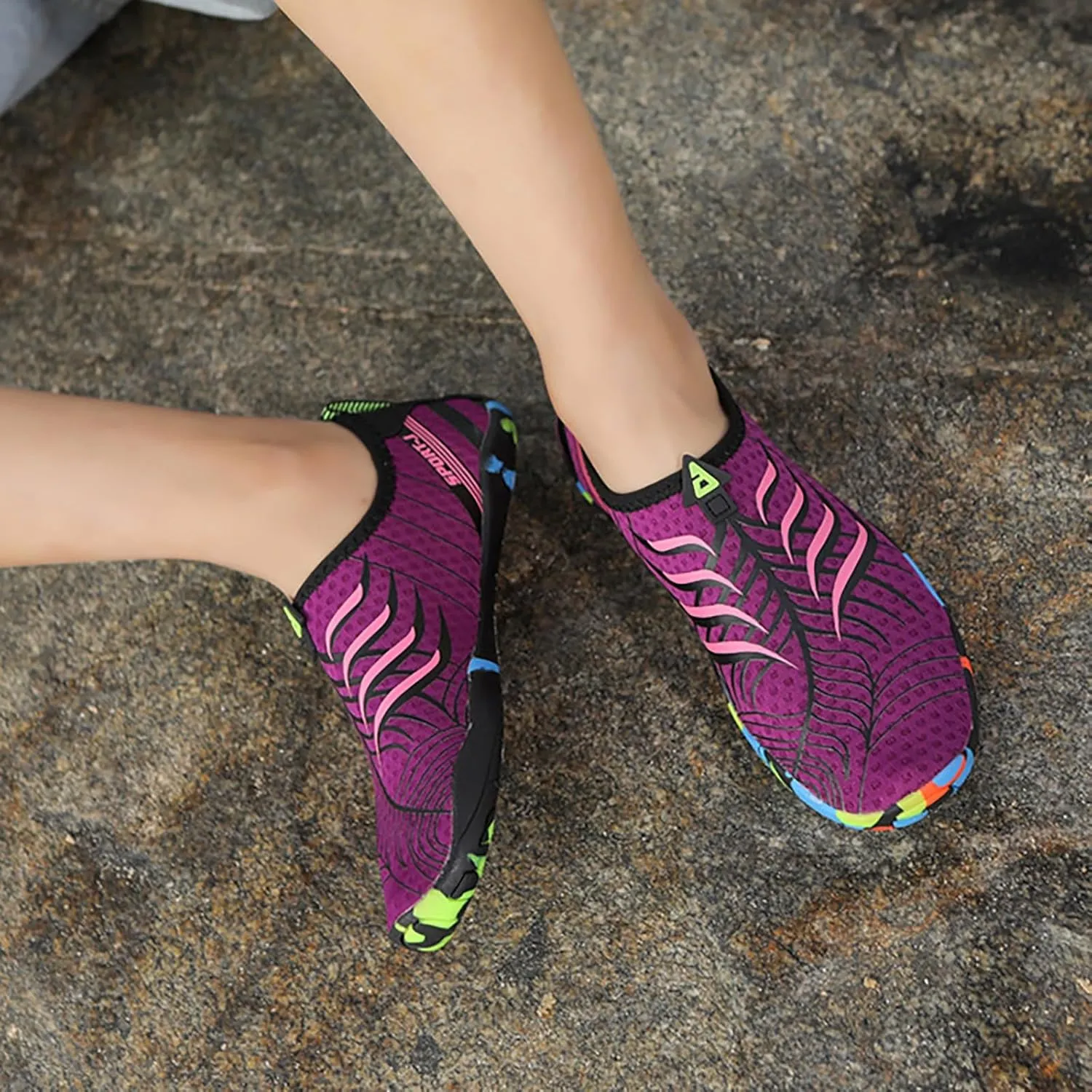 Water Shoes Men Wide Toe Breathable Barefoot Shoes Women Hiking for Boating Fishing Diving Surfing
