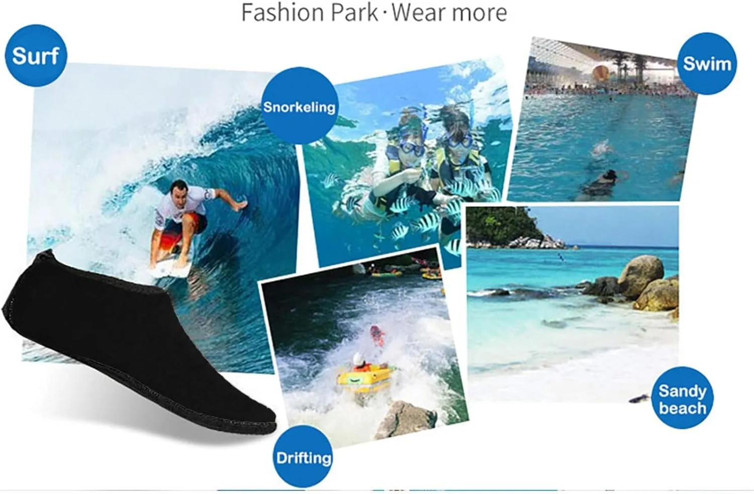 Water Shoes Men Wide Toe Breathable Barefoot Shoes Women Hiking for Boating Fishing Diving Surfing