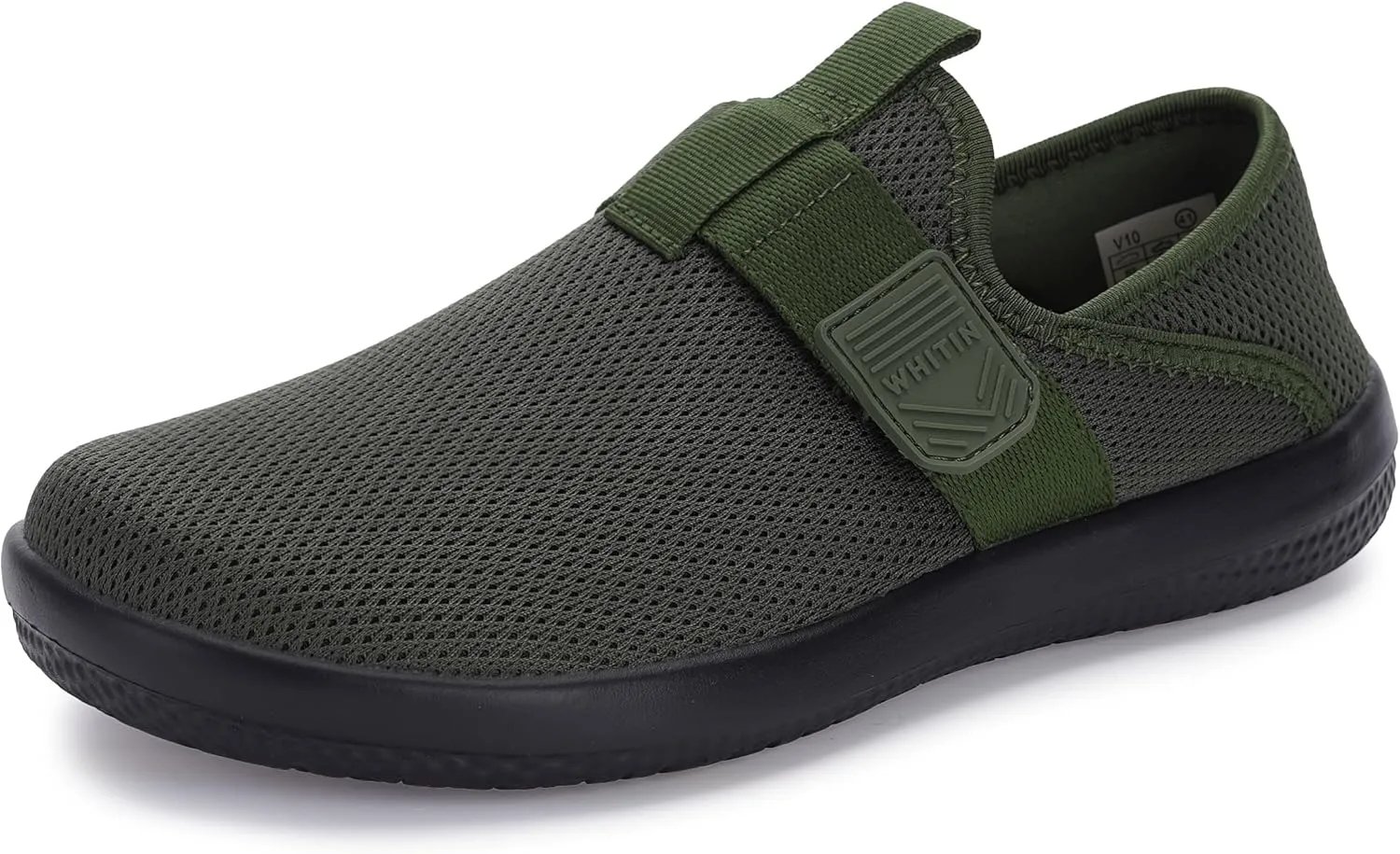 WHITIN Mens Water Shoes Size 10 Beach Pool River Aqua Kayak Quick Dry Swim Slip On Sneakers Walking Boating Footwear Green 44